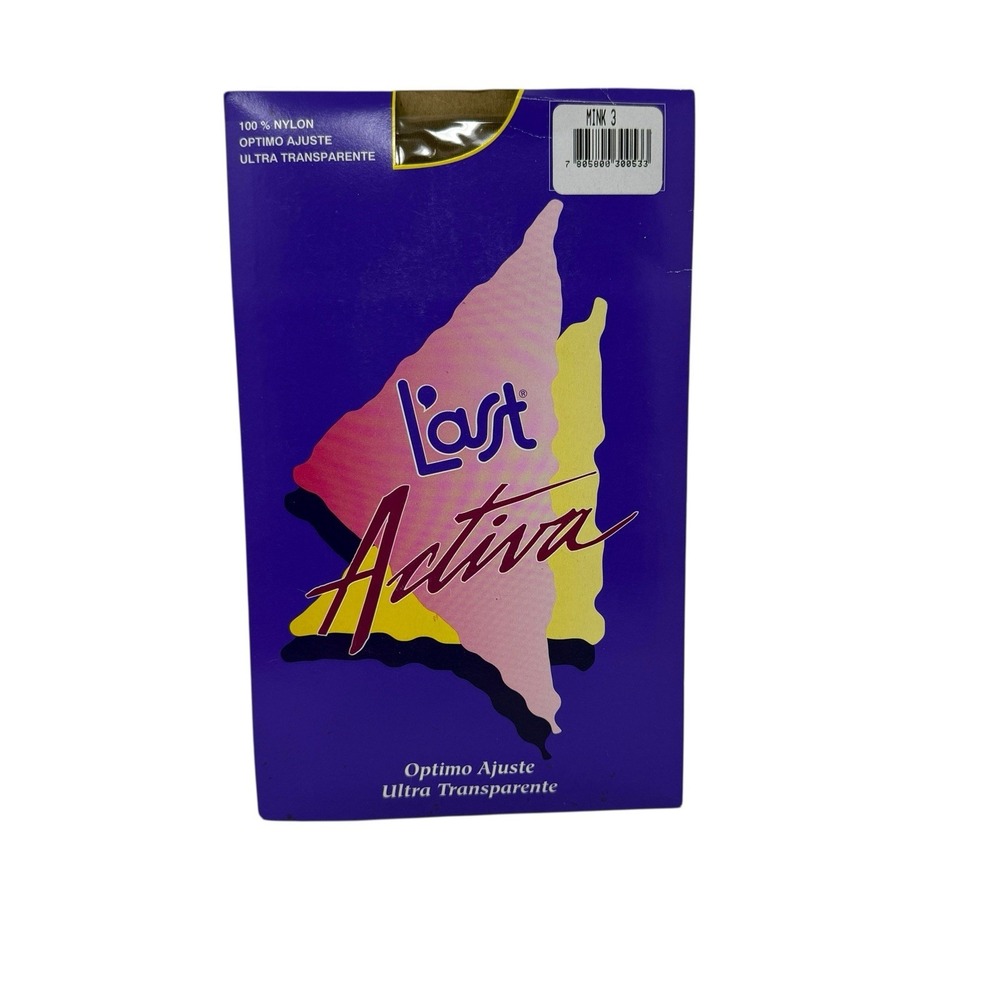 L'asst‎ Activa 100% Nylon Pantyhose Ultra Transparent Sheer Size 3 Mink Lasst